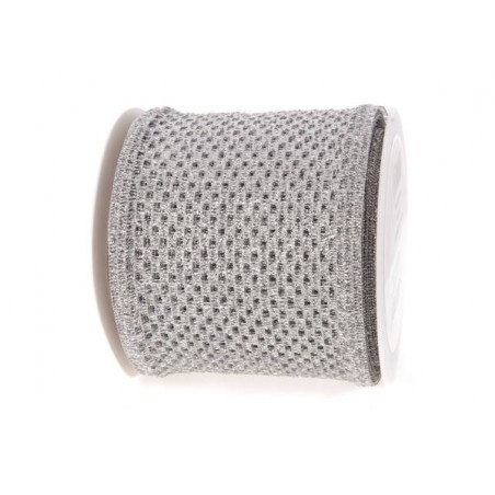 NASTRO RETE LEXINGTON  mm100x20mt ARGENTO