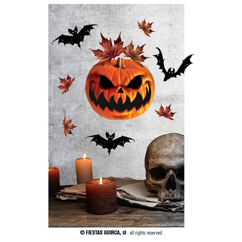 DECORAZIONE ADESIVA PARETE 25x70cm  ZUCCA