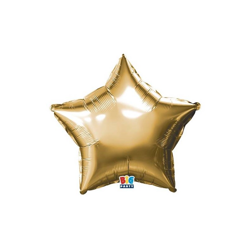 PALLONE MYLAR STELLA 18 45cm ORO METAL