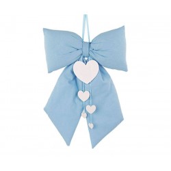 FIOCCO CELESTE IMBOTTITO C/CUORI 30x50cm