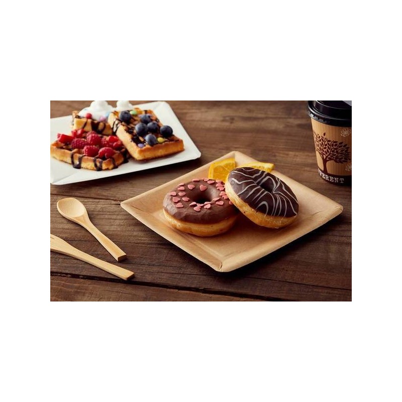 PIATTO KRAFT 25x25cm AVANA 100pz