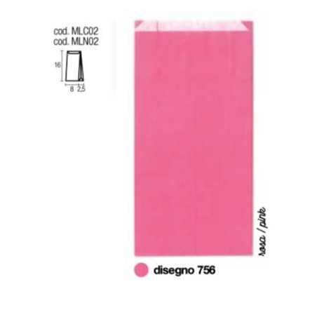 BUSTE REGALO CARTA SEALING ROSA 756 8+2,5x16cm 100pz PER ALIMENTI