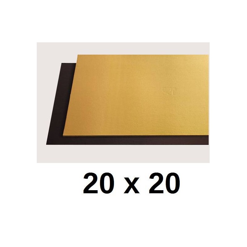 TAVOLETTE CARTONE 2400gr/mq ORO/NERO 20x20cm LISCE 10kg