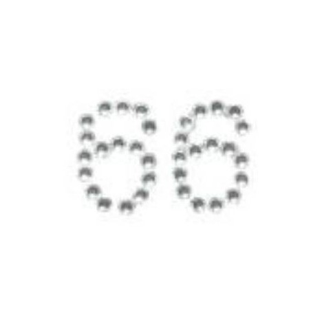 NUMBER 6 DIAMONDS STICKERS 9X12cm 25pz