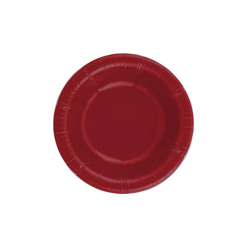 PIATTI FONDI 24cm ROSSO RUBINO 8pz