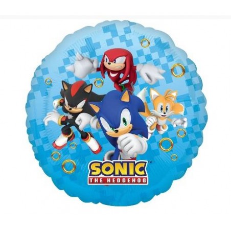 PALLONE MYLAR SONIC & FRIENDS TONDO 18 43cm