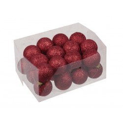 SFERE SPARKLING RED Ø4cm 24pz