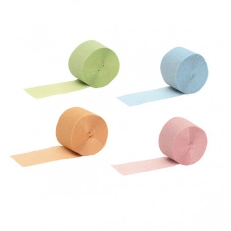 ROTOLI CARTA CRESPA MACARON cm4,5x25mt