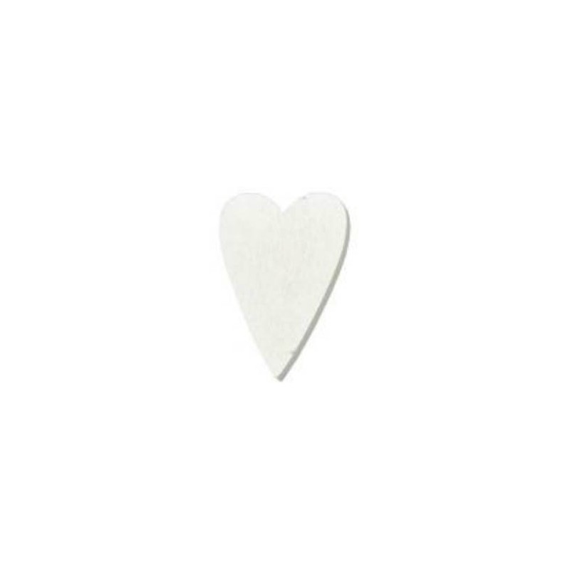 CUORE LEGNO 23mm WHITE 36pz