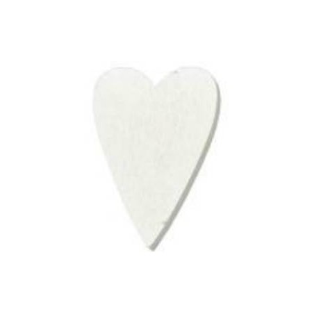 CUORE LEGNO 23mm WHITE 36pz