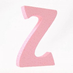 LETTERA POLISTIROLO PASTELLO mm120x90 Z ROSA PASTELLO