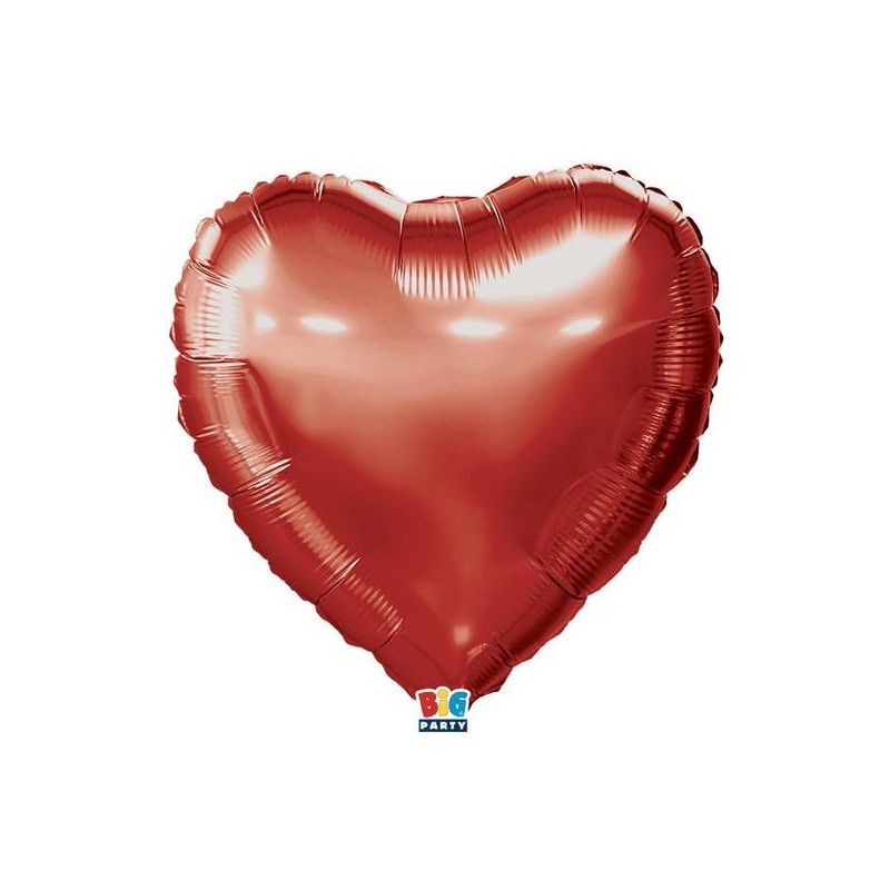 PALLONE MYLAR 36 90cm CUORE ROSSO METAL