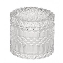 BOMBONIERA CRISTALLO CON COPERCHIO Ø8,5xH8cm