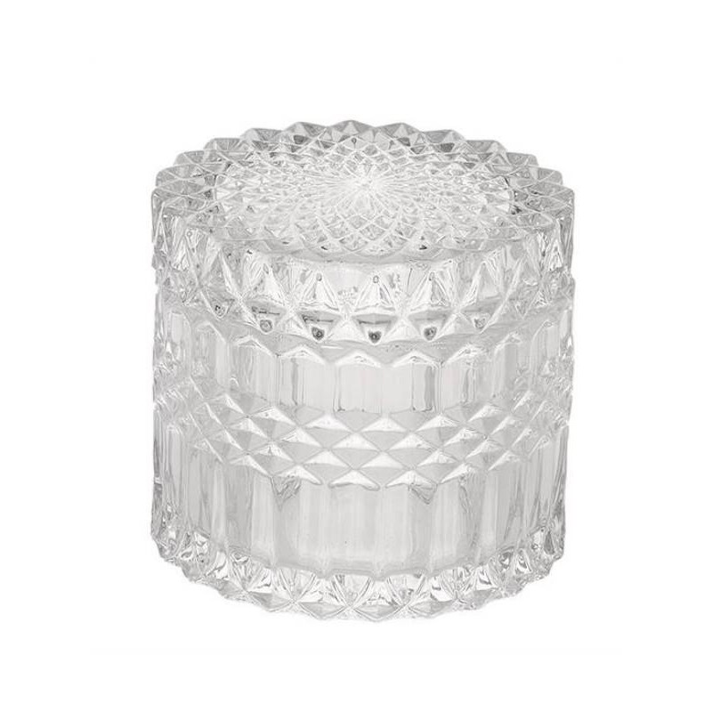 BOMBONIERA CRISTALLO CON COPERCHIO Ø8,5xH8cm