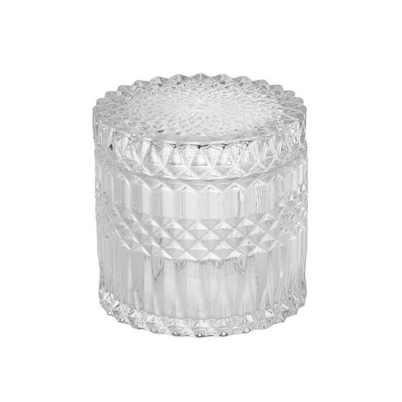 BOMBONIERA CRISTALLO CON COPERCHIO Ø10xH10cm