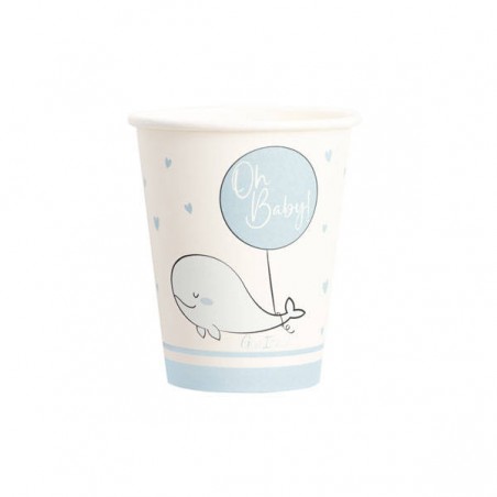 BICCHIERI 250cc OH BABY! AZZURRO 8pz