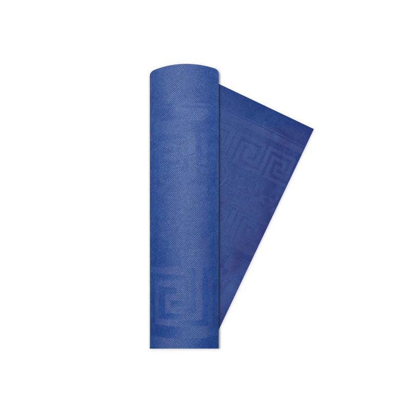 TOVAGLIA ROTOLO 1,20x5mt DAMASCATA BLU BIG PARTY