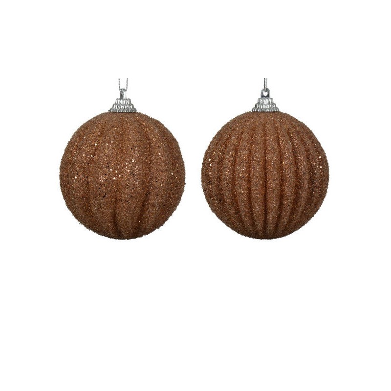 PALLINA FOAM PERLE ONDA BROWN CARAMELLO 2ass Ø8cm 1pz