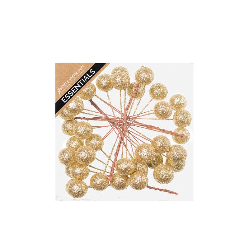 PICKS PALLINA GLITTER ORO IN BUSTA 13cm