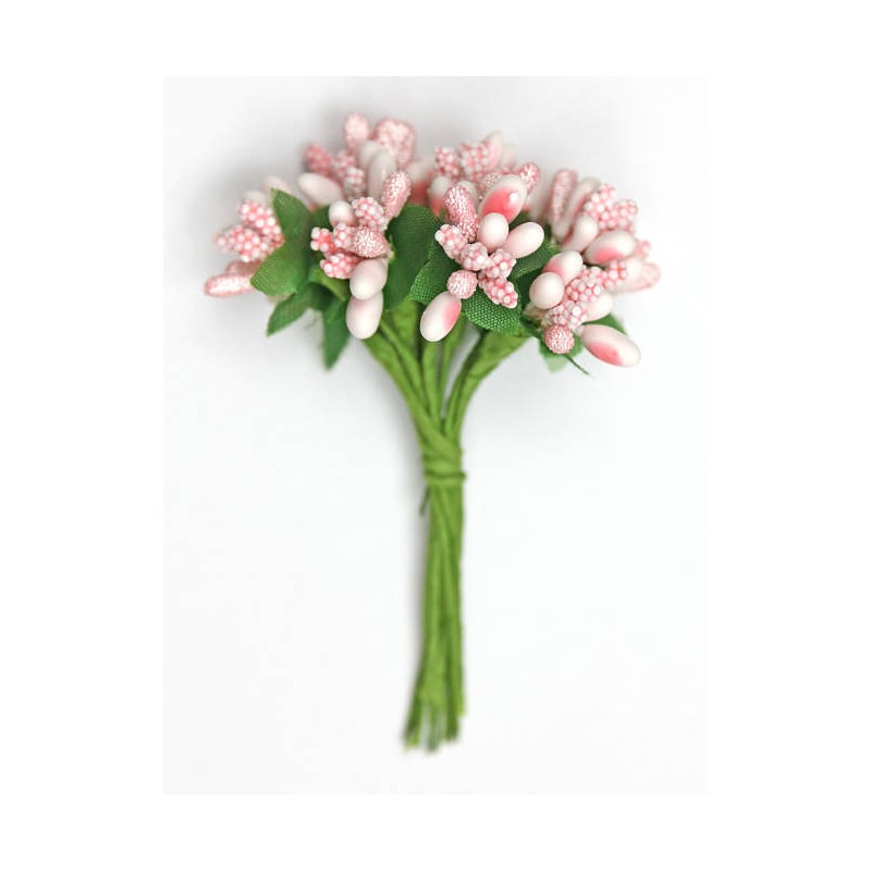 MINI BERRY SHINY 9cm ROSA mazzetto da 12pz