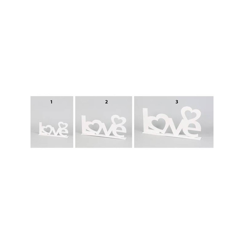 SCRITTA LEGNO LOVE 60cm BIANCA