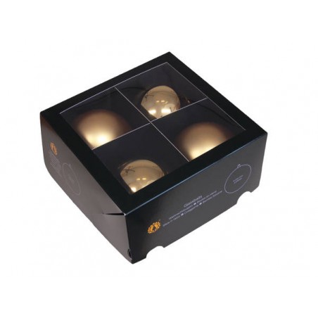 PALLINE VETRO ø100mm BRIGHT GOLD COMBI 4pz