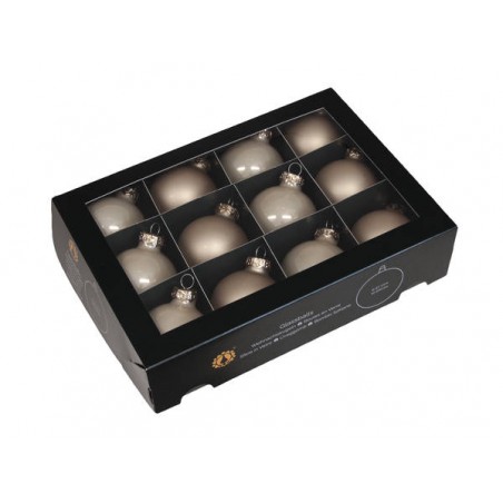 PALLINE VETRO ø57mm CHAMPAGNE COMBI 12pz