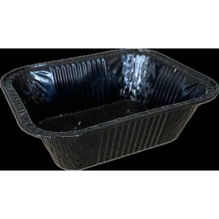 TEGLIE ALLUMINIO NERO/NERO LACCATO 1 PORZIONE R1-10G 50pz