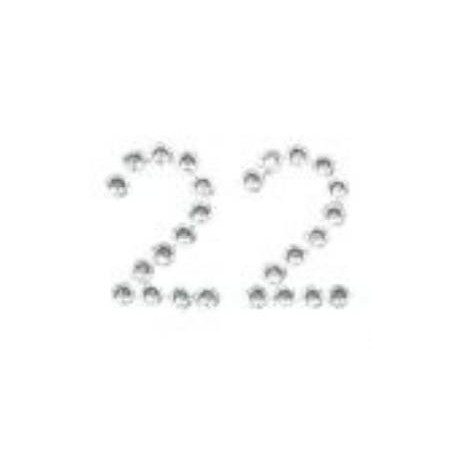 NUMBER 2 DIAMONDS STICKERS 9X12cm 25pz