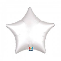 PALLONE MYLAR STELLA 18 45cm BIANCO SATIN