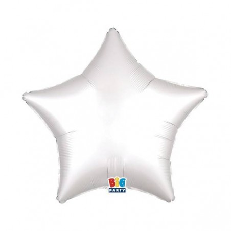 PALLONE MYLAR STELLA 18 45cm BIANCO SATIN