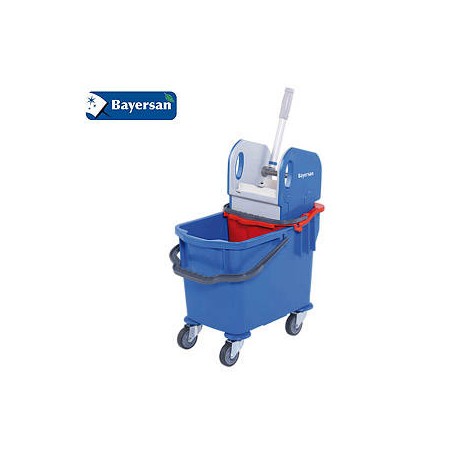 CARRELLO ERGO DOUBLE BUCKET 2 VASCHE 25+10lt C/STRIZZATORE KS03