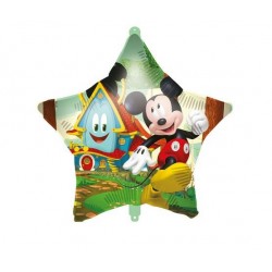 PALLONE MYLAR TOPOLINO ROCK THE HOUSE STELLA 18 43cm C/FILO E PESETTO
