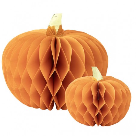 ZUCCHE IN CARTA 20/30cm ARANCIO 2pz