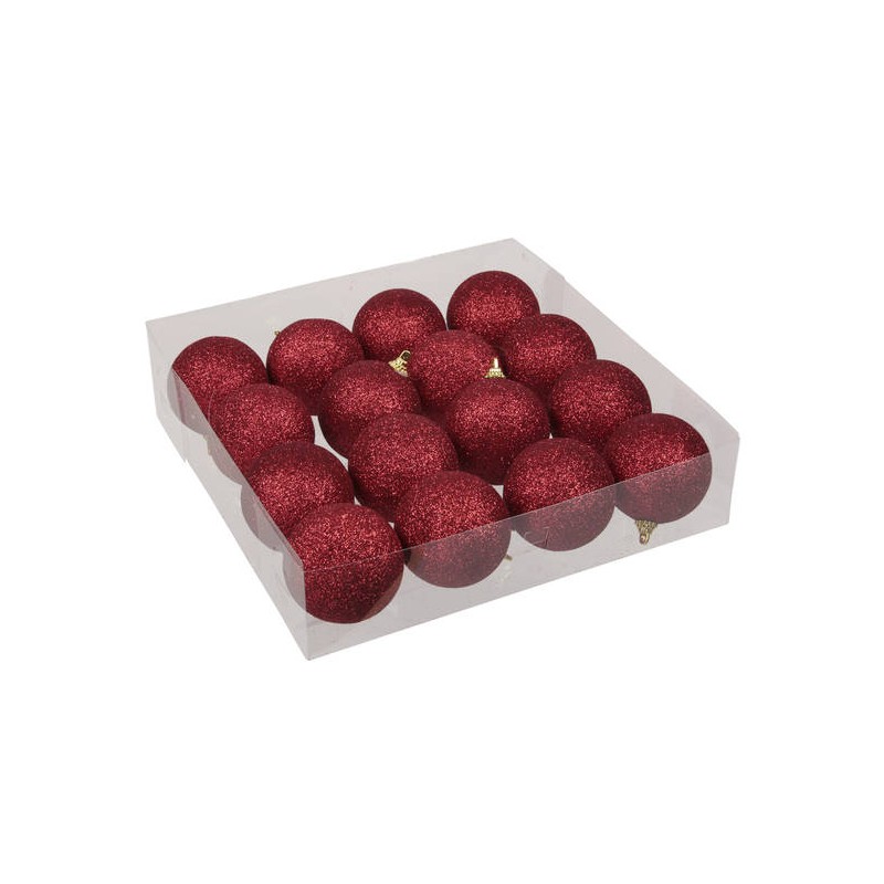 SFERE SPARKLING RED Ø6cm 16pz
