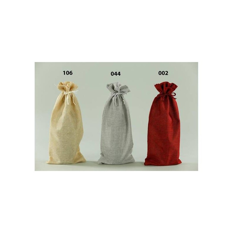 SACCHETTO LINETTE BOTTIGLIA 18x38cm 10pz ROSSO