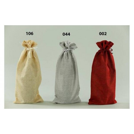 SACCHETTO LINETTE BOTTIGLIA 18x38cm 10pz ROSSO