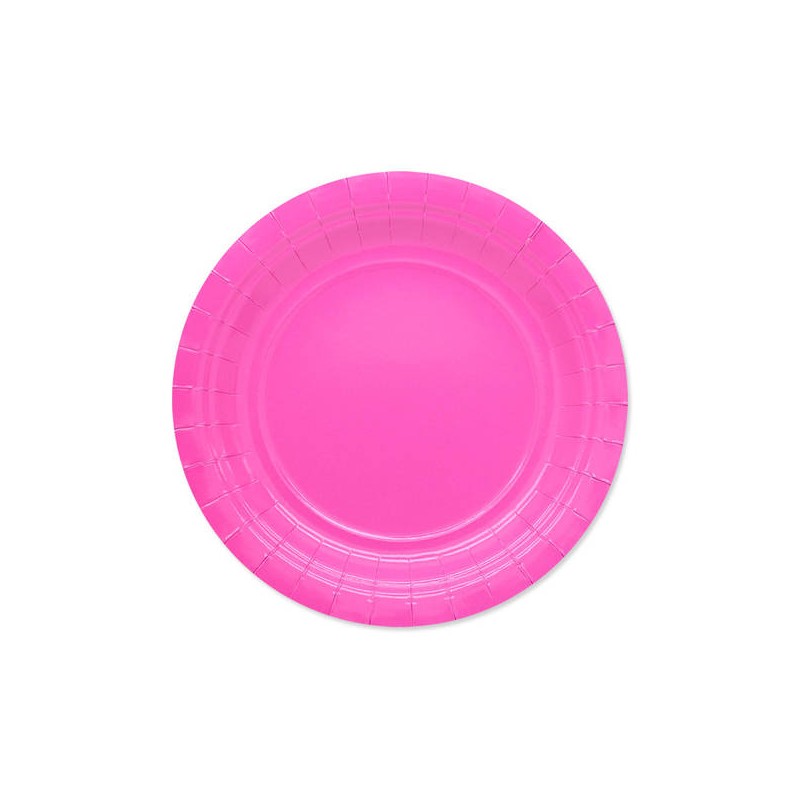 PIATTI DESSERT ECOLOR BIODEGRADABILI 18cm FUCSIA 25pz