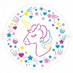 STENCIL UNICORNO ø25cm