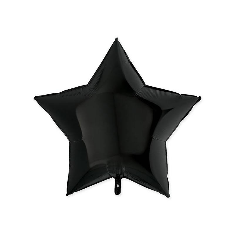 PALLONI MYLAR STELLA 36 90cm NERA METAL
