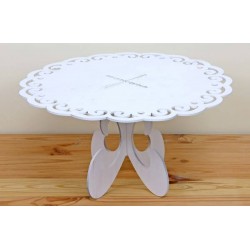 ALZATINA LEGNO BIANCO ø30x15H