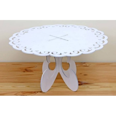 ALZATINA LEGNO BIANCO ø30x15H