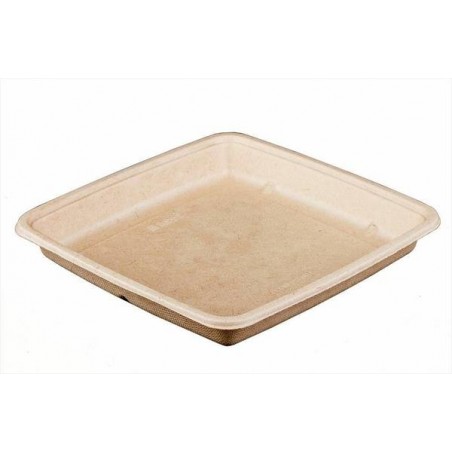 VASCHETTA POLPA QUADRATA 23x23x3cm 1000ml BIO COMPOSTABILE 75pz