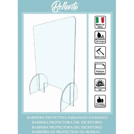 BARRIERA PARAFIATO PLEXIGLASS ORIZZONTALE 5mm 60x43cm PF20128