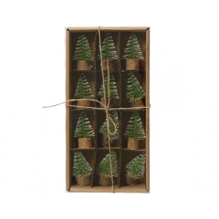 MINI ALBERO SNOWY Ø3xh7cm 12pz
