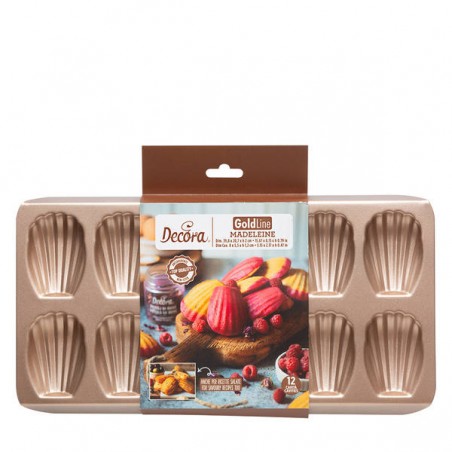 STAMPO MADELEINE 39,8x20,7x2cm 12 CAVITà ROSEGOLD DECORA