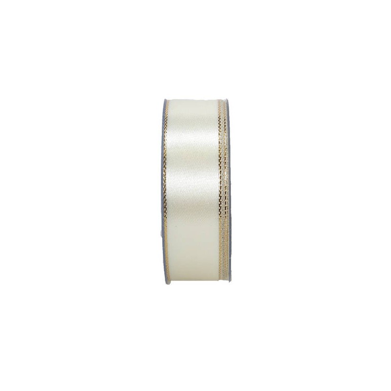 NASTRO DOUBLE BORDO ORO mm25x25mt 101-BIANCO