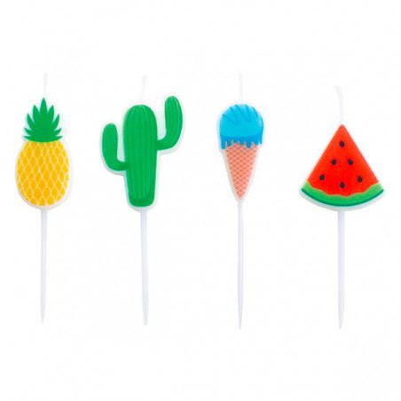 CANDELINE SUMMER 8cm SU STECCO 4pz