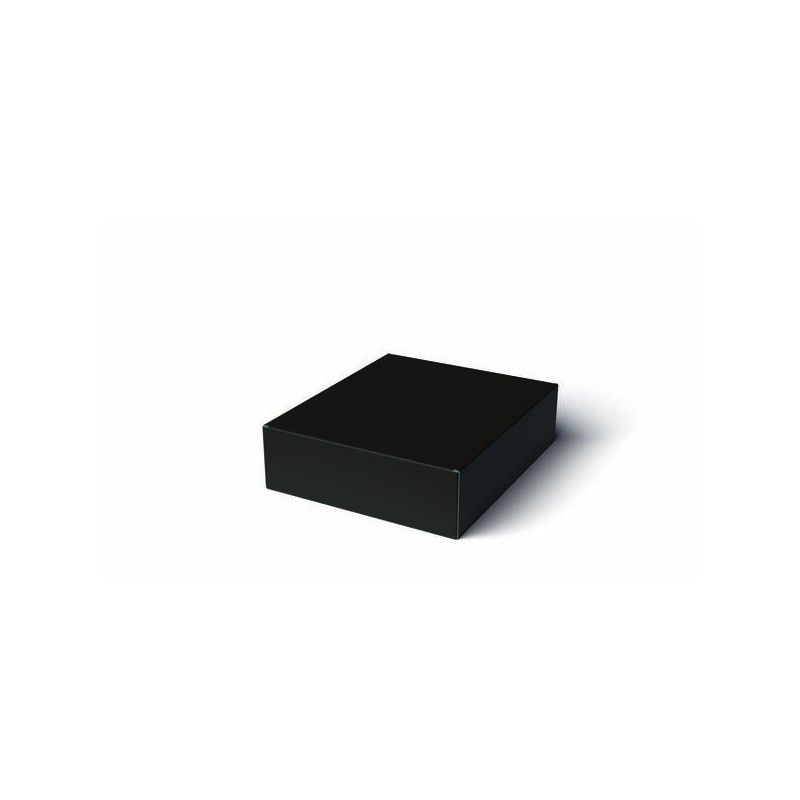 CANTINETTA 3 BOTTIGLIE 29,5x33,5x9cm NERO LISCIA INT.MARRONE
