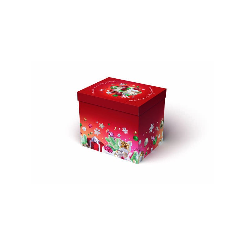 SCATOLA F/COPERCHIO CHRISTMAS PARTY 38,5x30x33cm PORTATA 10kg